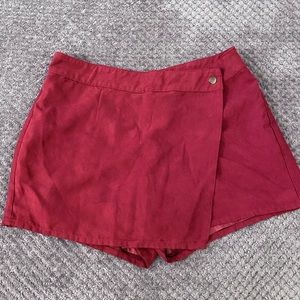 Faux suede skirt skirt